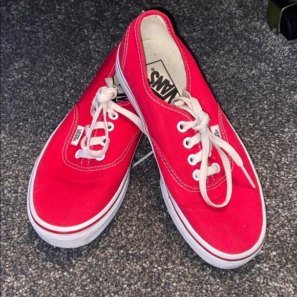 red and white authentic vans